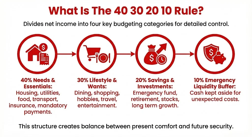 What Is 40 30 20 10 Rule | The 40 30 20 10 Rule: A Modern Budget Strategy For Rising Costs