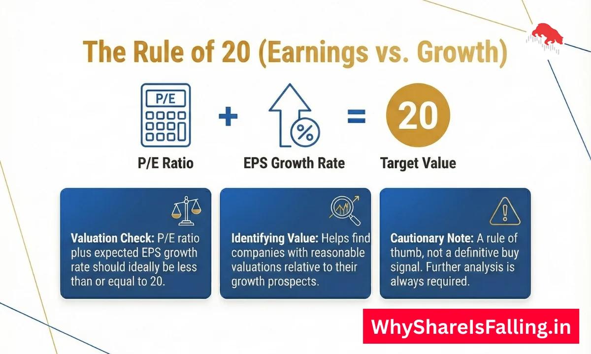 the rule of 20 (Earnings Vs Growth) | WhyShareIsFalling.in