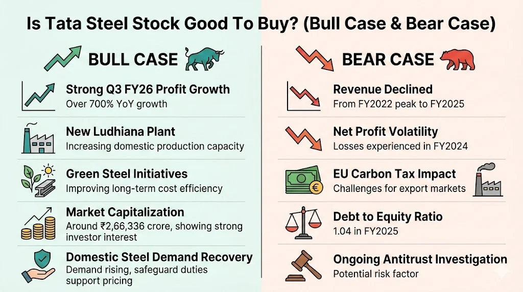 Is Tata Steel Stock Good To Buy? (Bull Case & Bear Case)